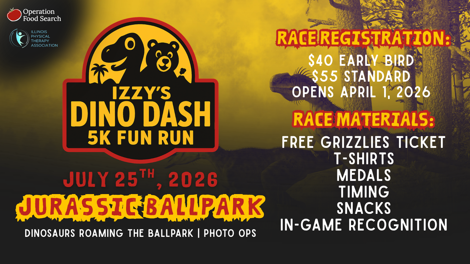 Izzys 5k Fun Run - Dino Dash