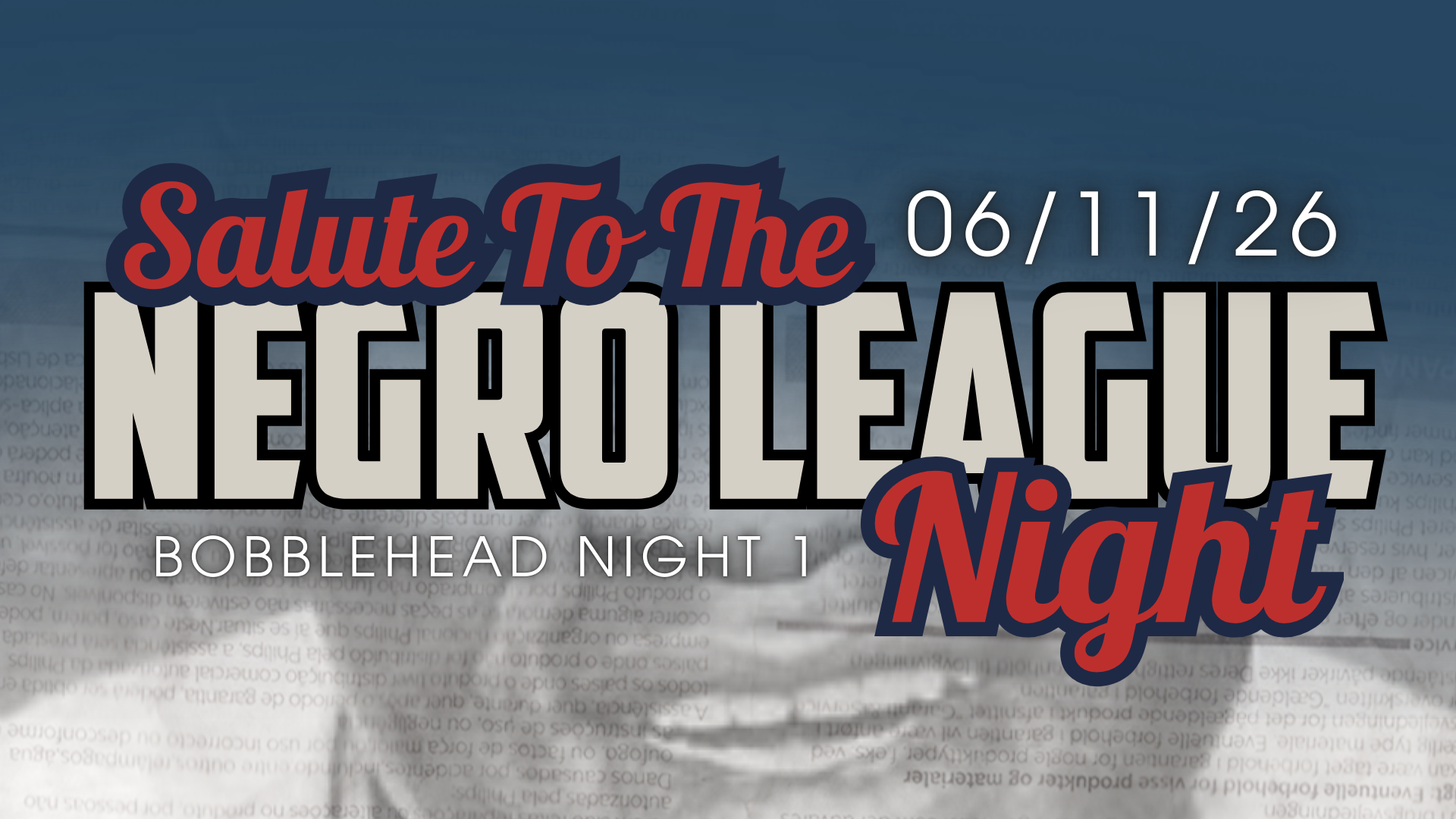 Salute to the Negro League Night