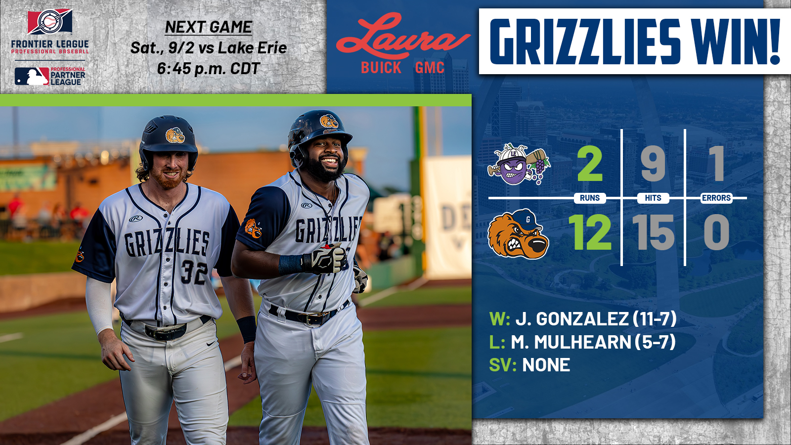 Grizzlies Blow Out Lake Erie