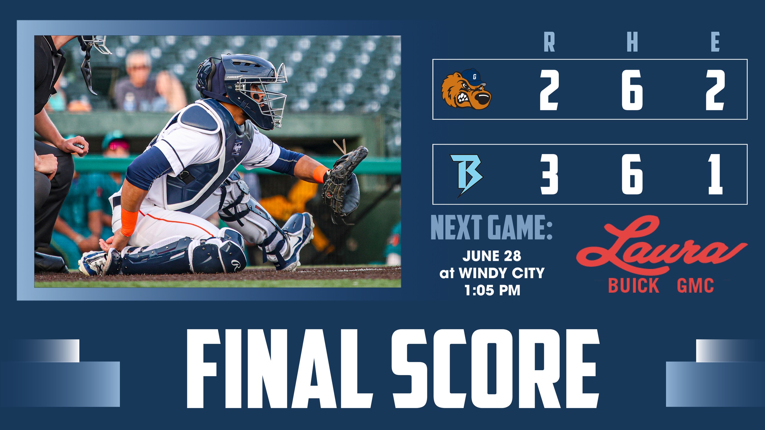 Grizzlies&rsquo; Bats Go Quiet in One-Run Loss to &lsquo;Bolts