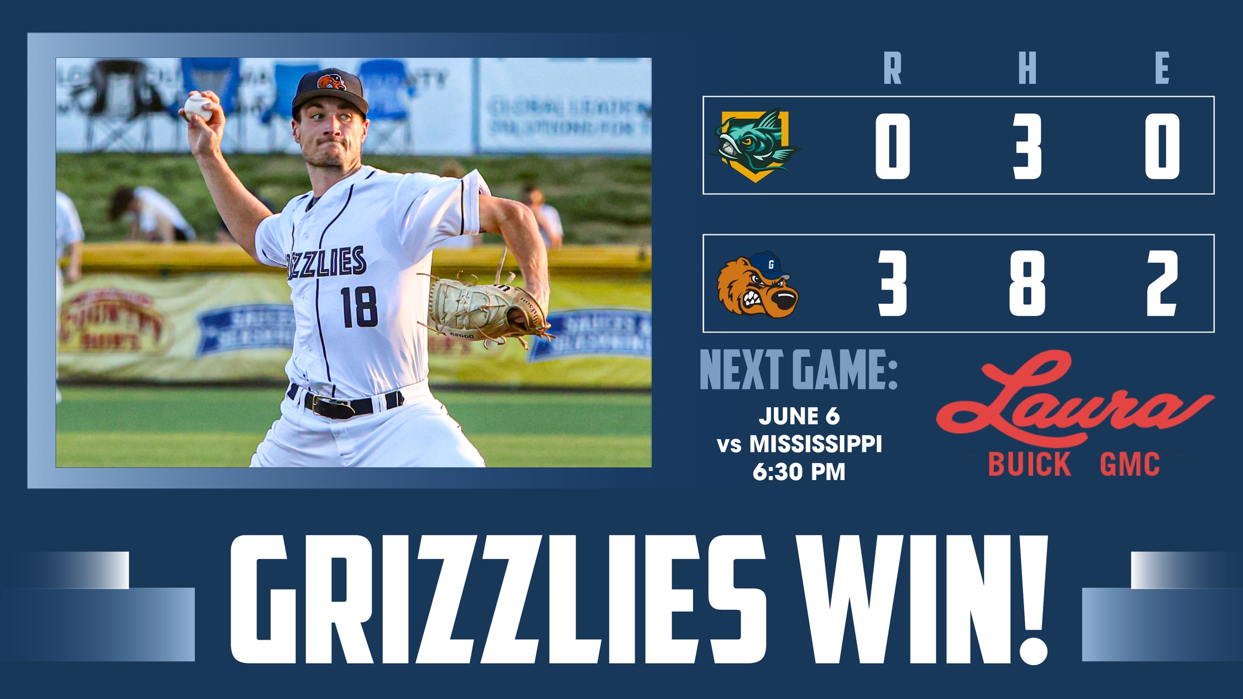 Ben Harris Dazzles, Grizzlies Shut Out Mud Monsters