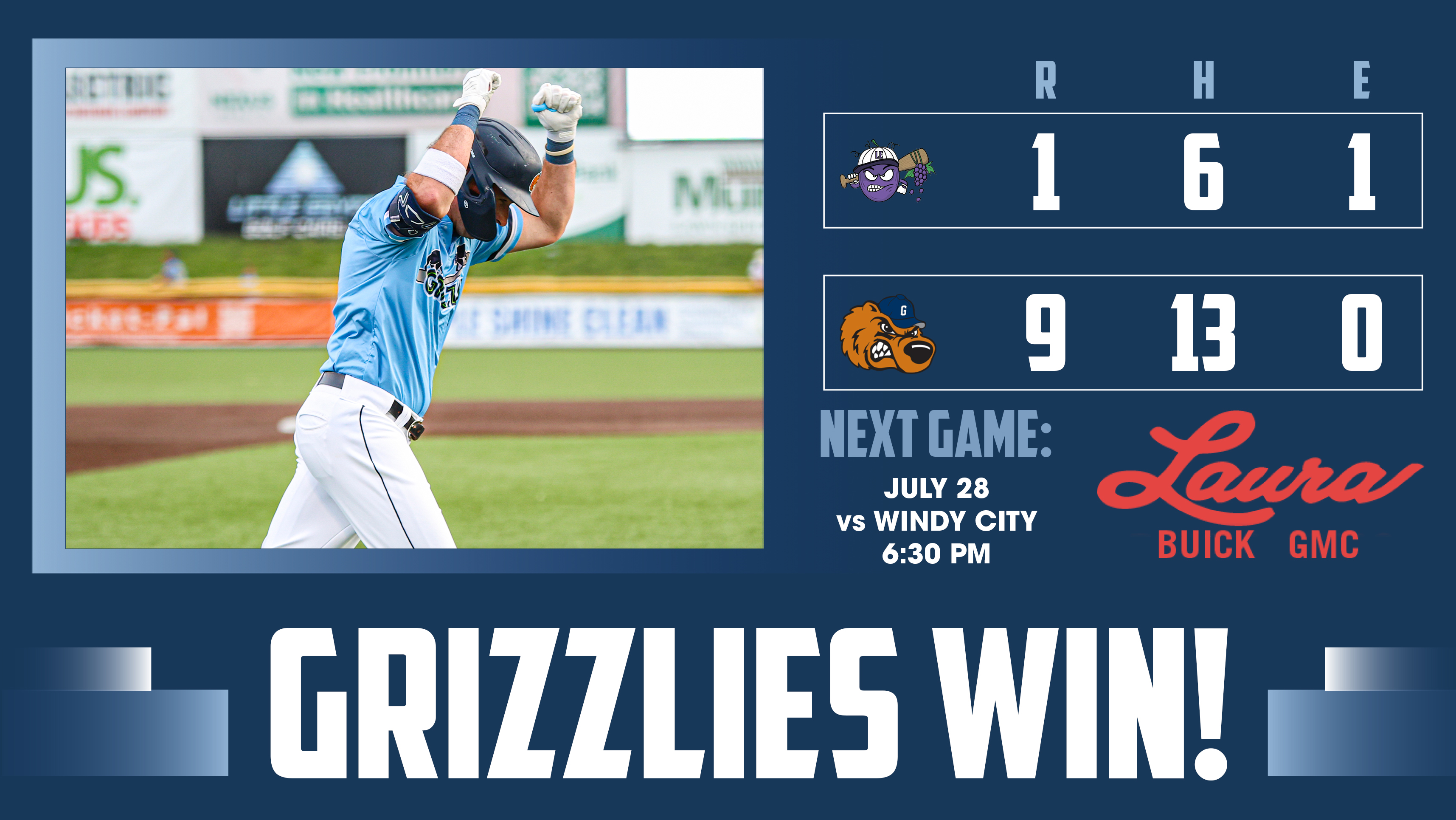 Grizzlies Roast Crushers, Win Series