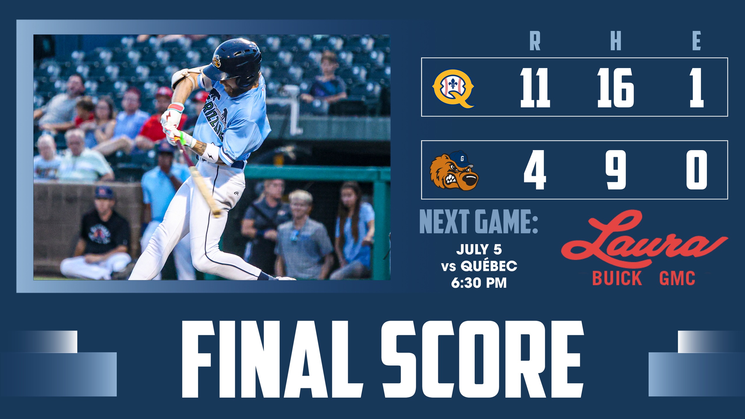 Grizzlies Lose Independence Day Game to Capitales