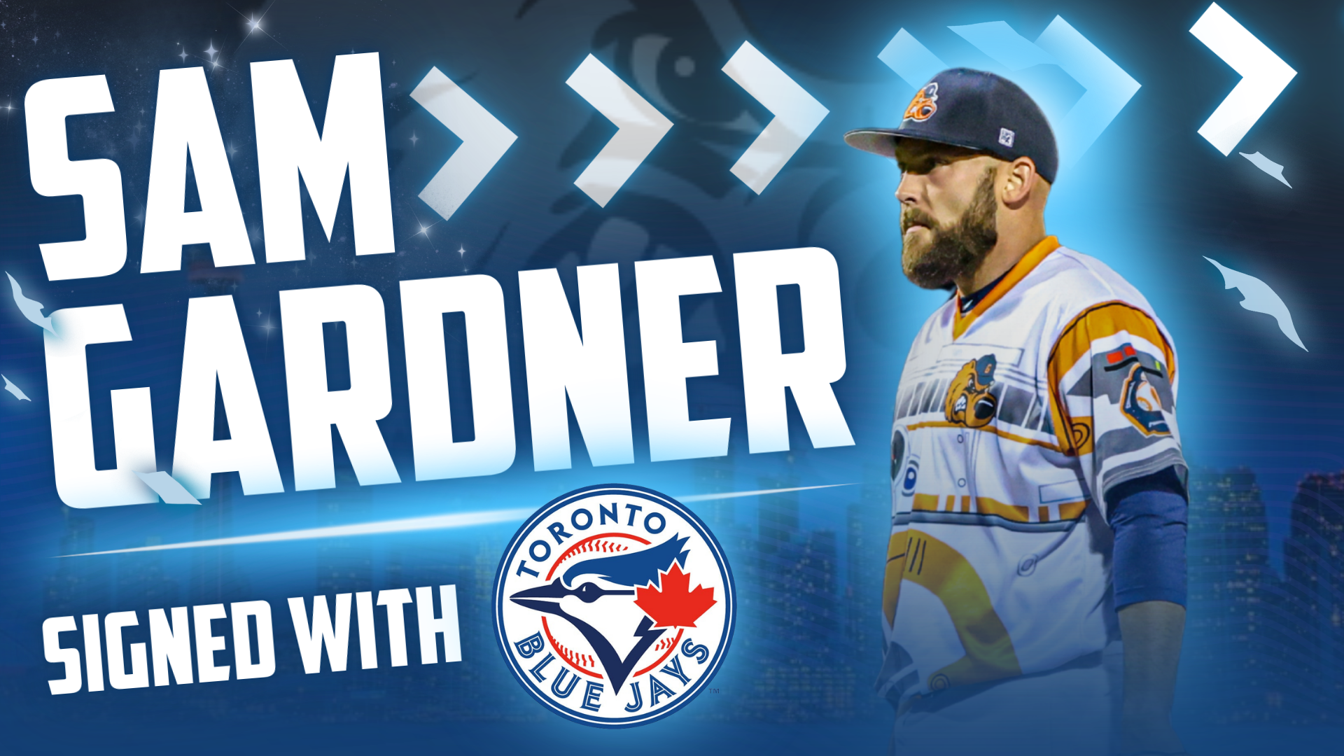 Sam Gardner Signed by Blue Jays